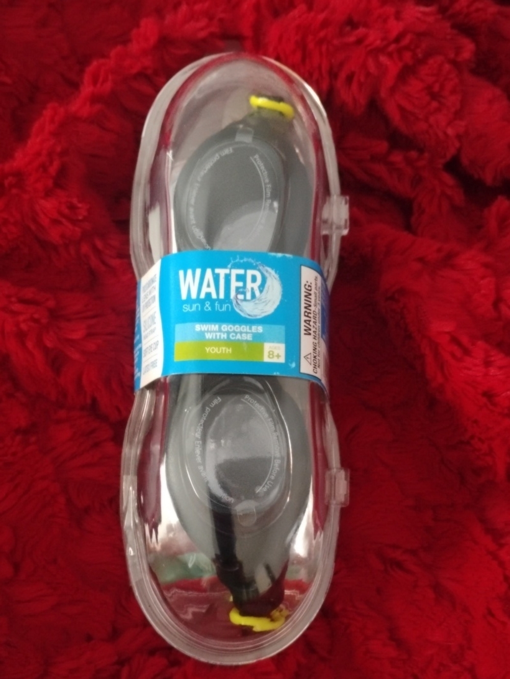 Kids Swim Black Goggles With Case